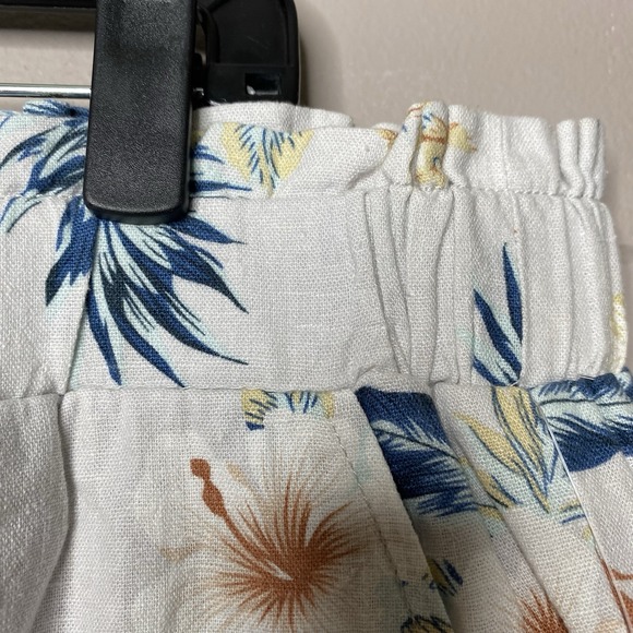 Stitch Star Women Pull On Elastic Waistband Linen Blend Floral Shorts Plus Sz 2X - Picture 5 of 16